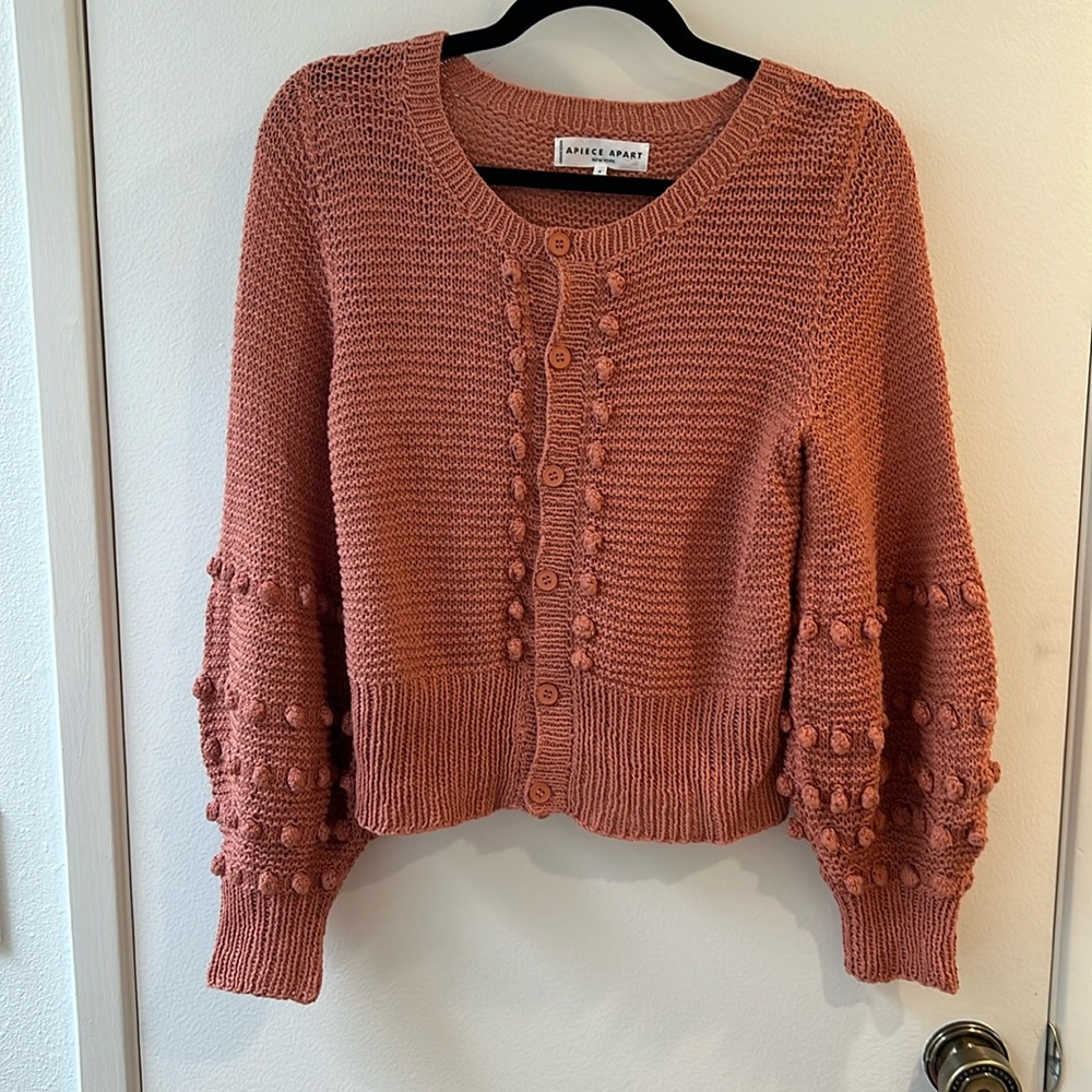 Apiece Apart Cardigan in burnt orange - Size Small